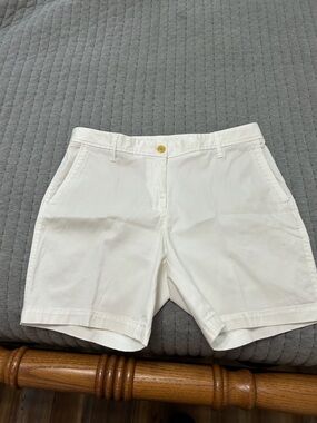 Talbots White Relaxed Chino Shorts